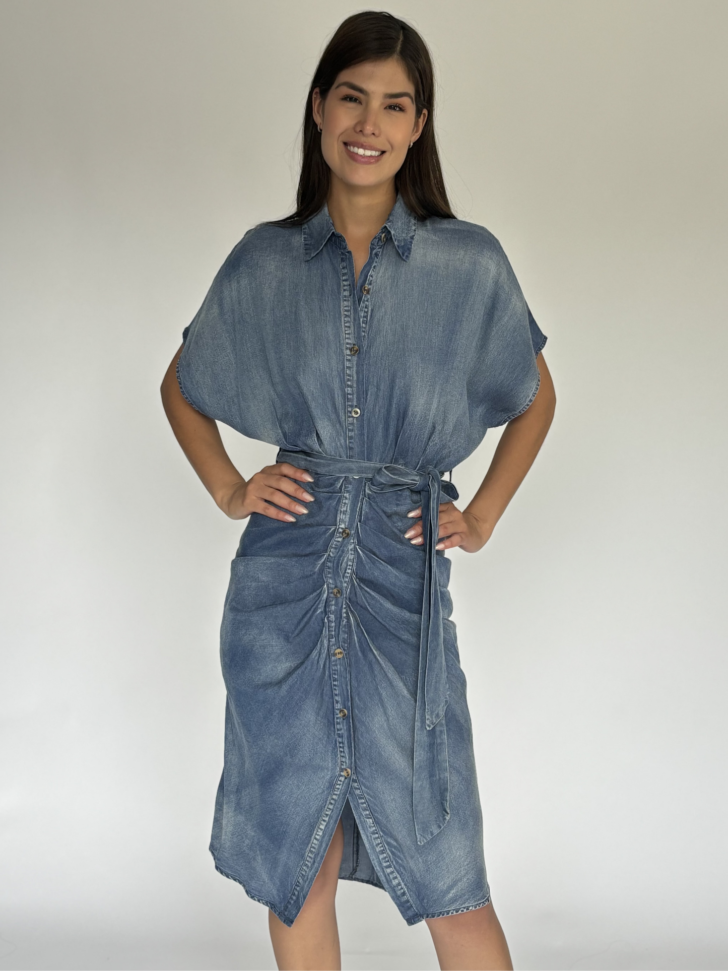 VESTIDO  DEMIN MIDI AZUL 7240