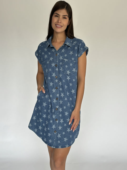 VESTIDO DENIM  ESTRELLAS 7105