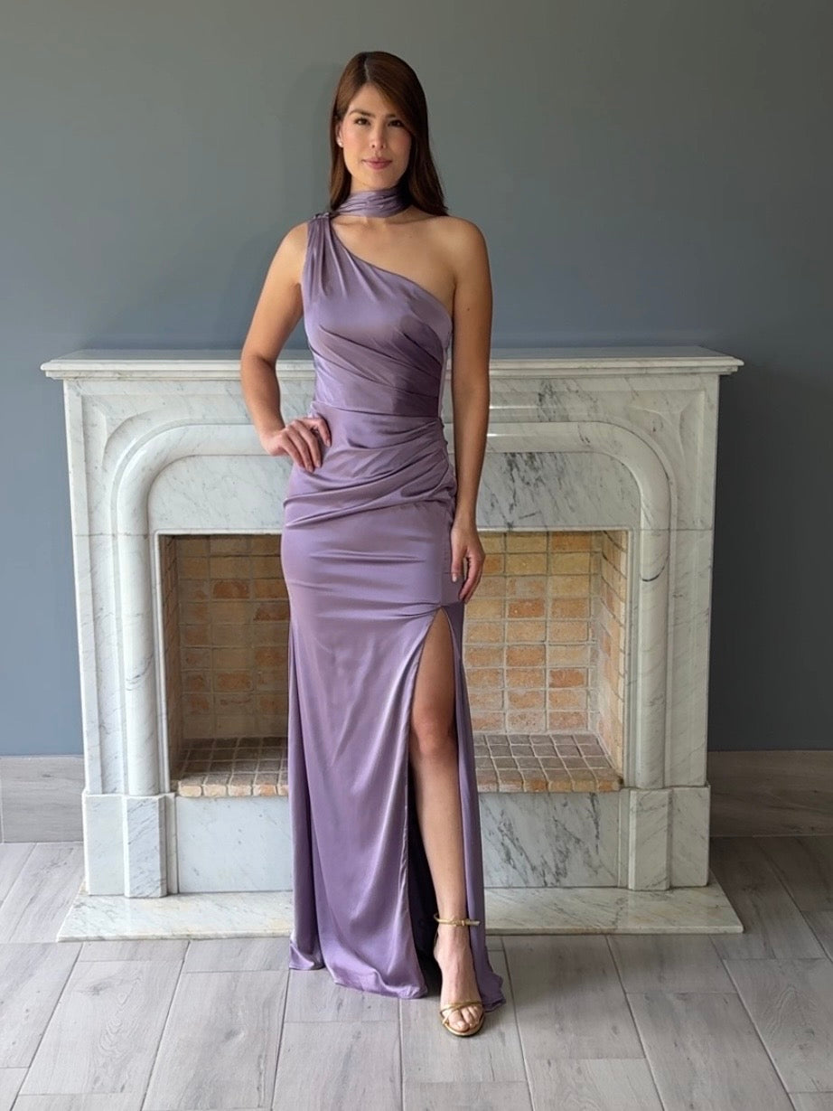 VESTIDO LARGO MORADO 7626