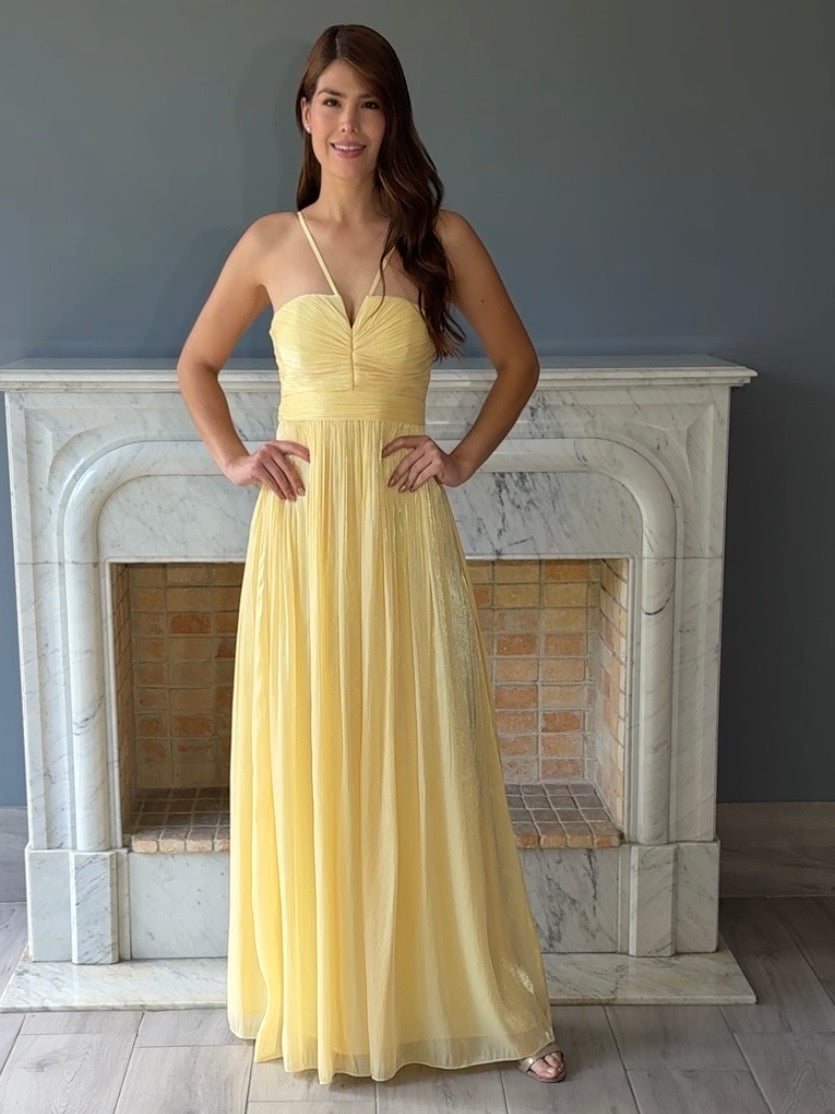 VESTIDO LARGO AMARILLO 9735