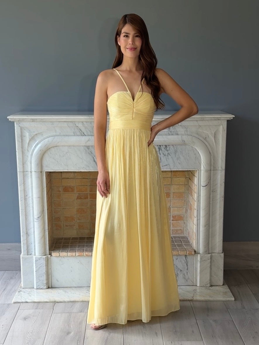 VESTIDO LARGO AMARILLO 9735