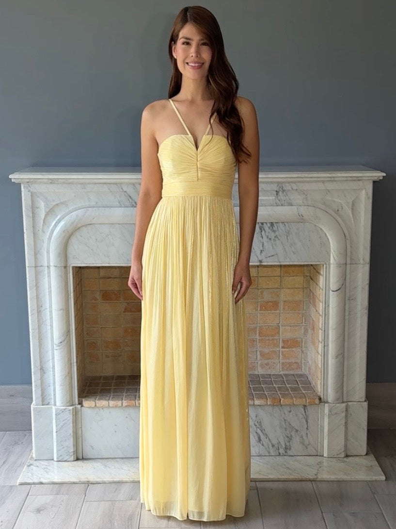 VESTIDO LARGO AMARILLO 9735