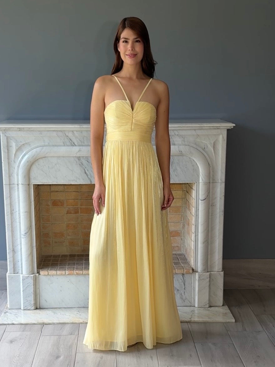 VESTIDO LARGO AMARILLO 9735
