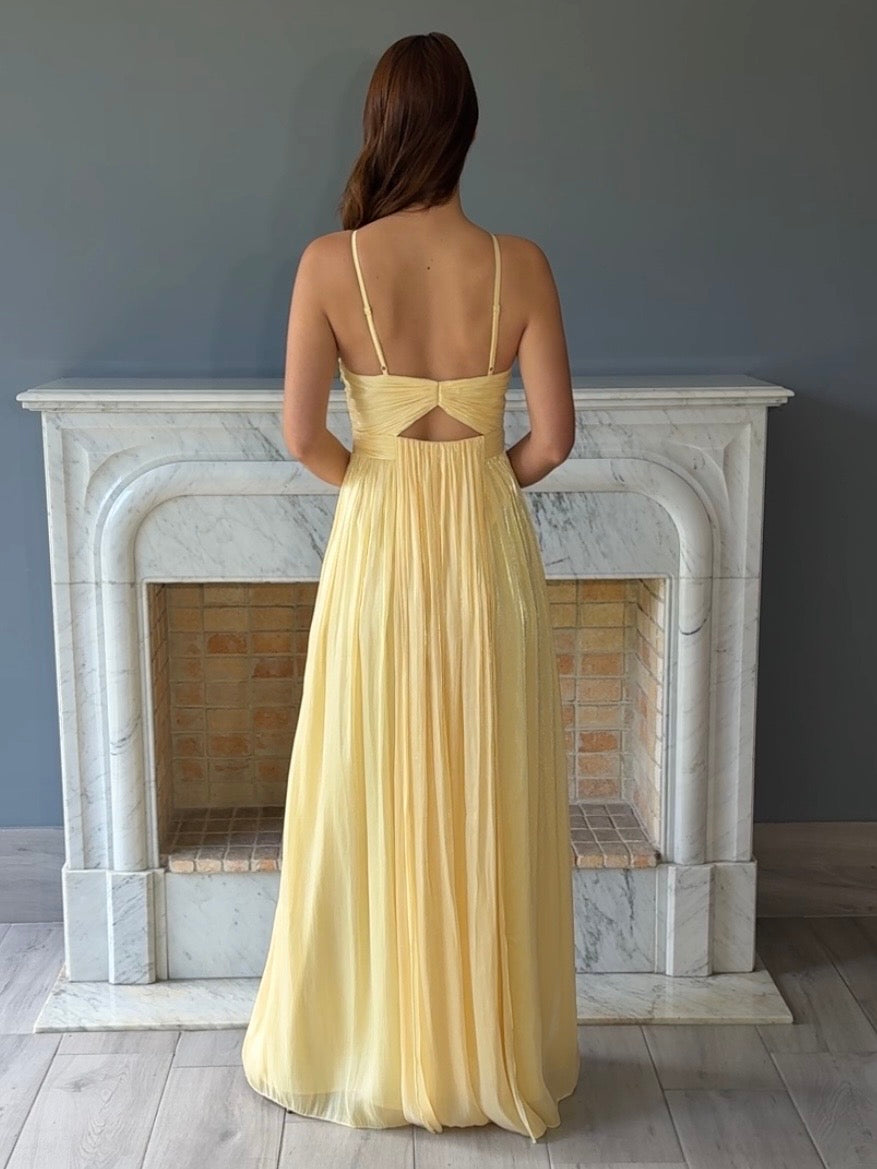 VESTIDO LARGO AMARILLO 9735