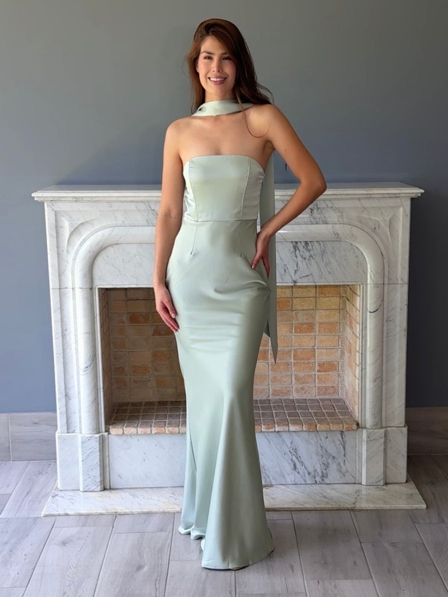 VESTIDO VERDE D8165