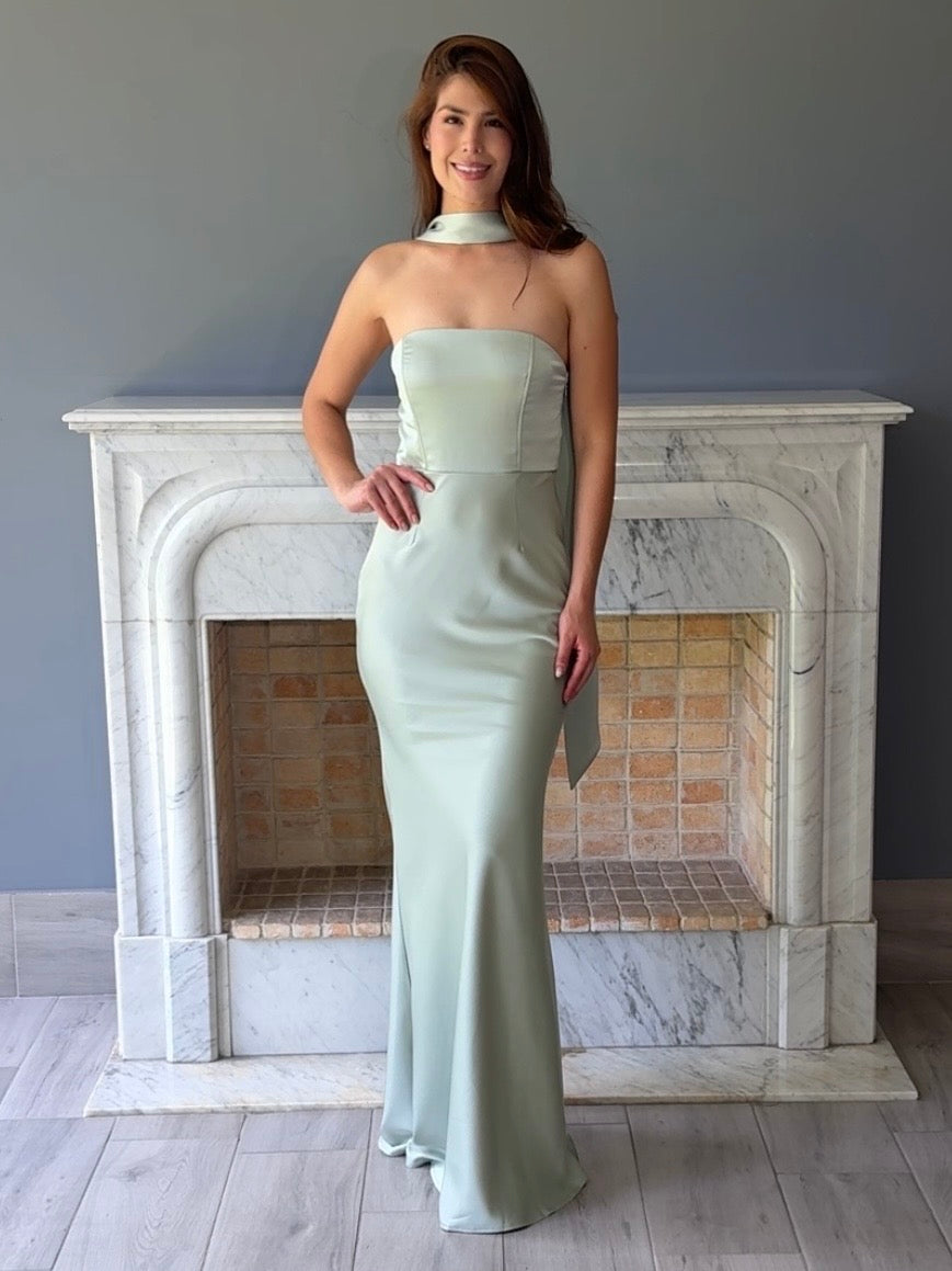 VESTIDO VERDE D8165
