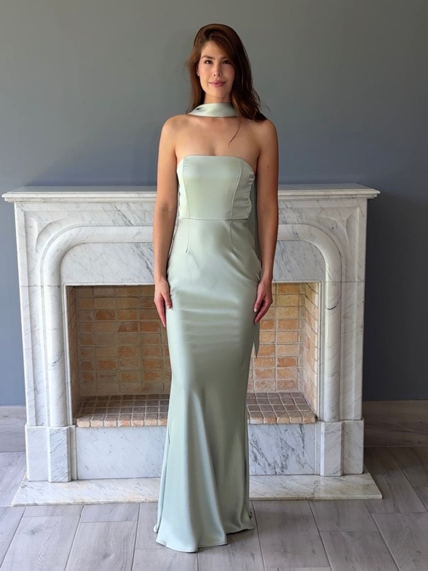 VESTIDO VERDE D8165