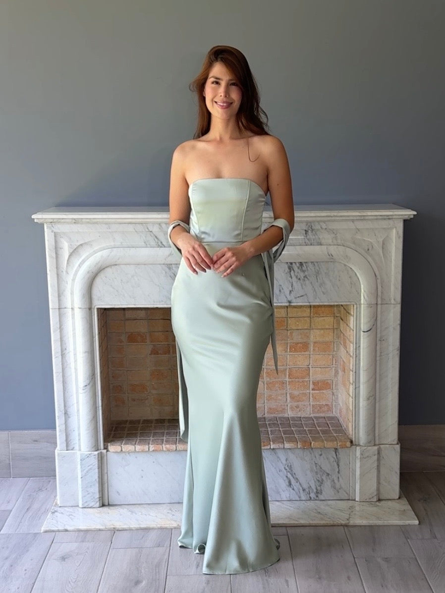 VESTIDO VERDE D8165