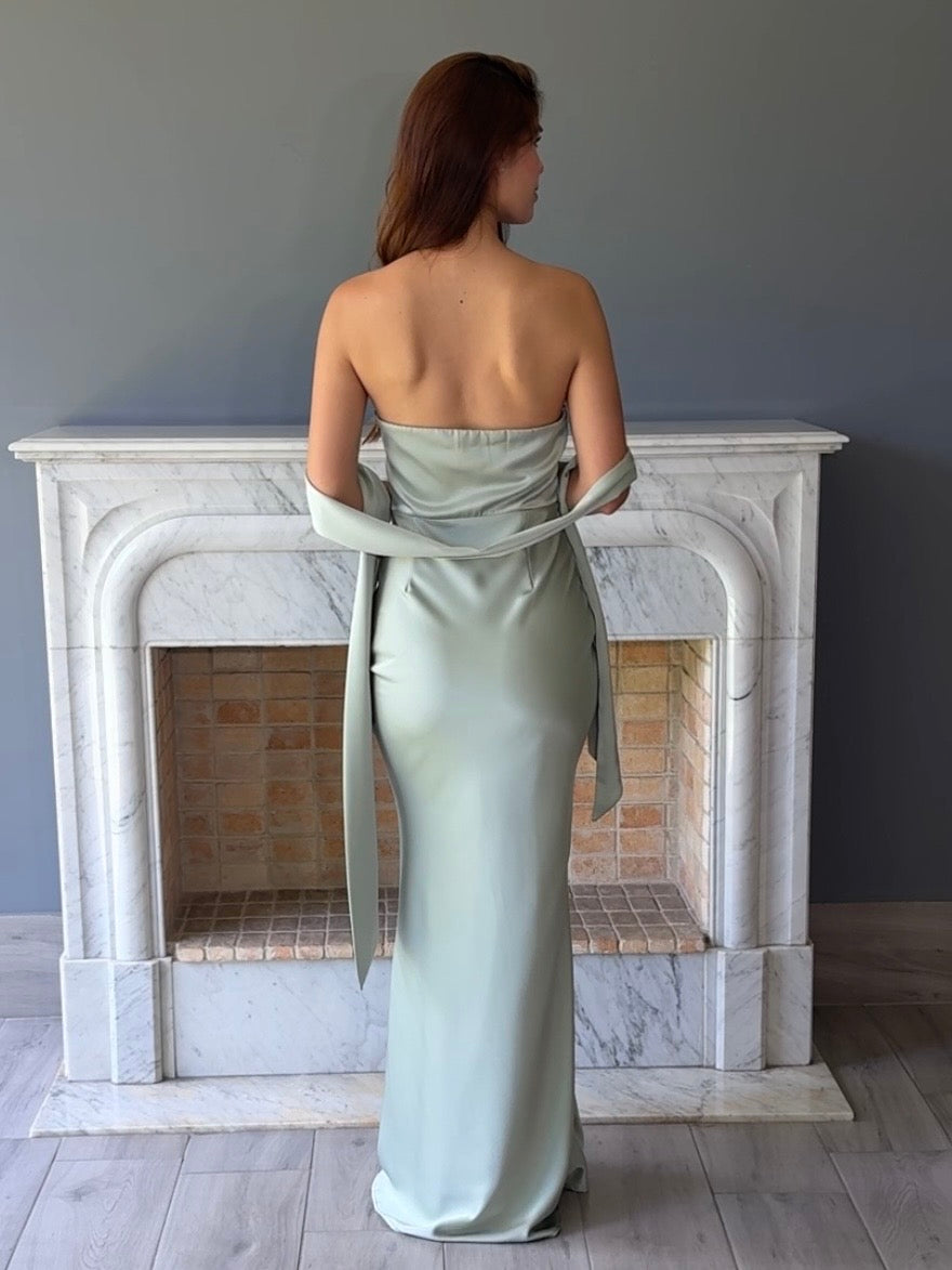 VESTIDO VERDE D8165