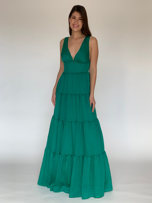 VESTIDO VERDE 7646