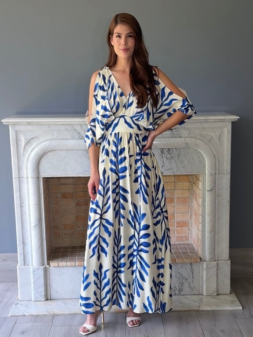 VESTIDO ESTAMPADO AZUL 2124H