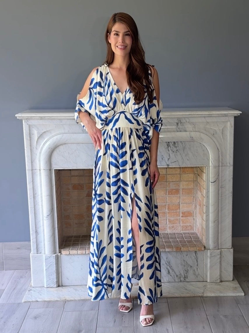 VESTIDO ESTAMPADO AZUL 2124H