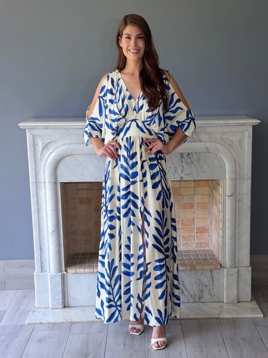 VESTIDO ESTAMPADO AZUL 2124H