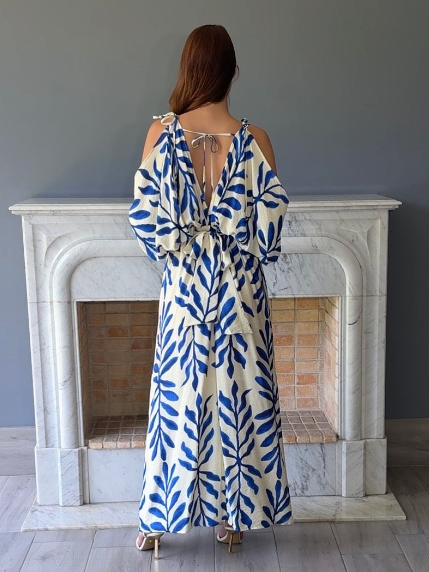 VESTIDO ESTAMPADO AZUL 2124H