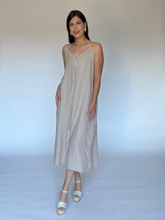 VESTIDO BEIGE 55040