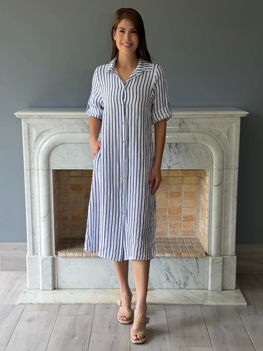 VESTIDO LINO BLANCO 95L