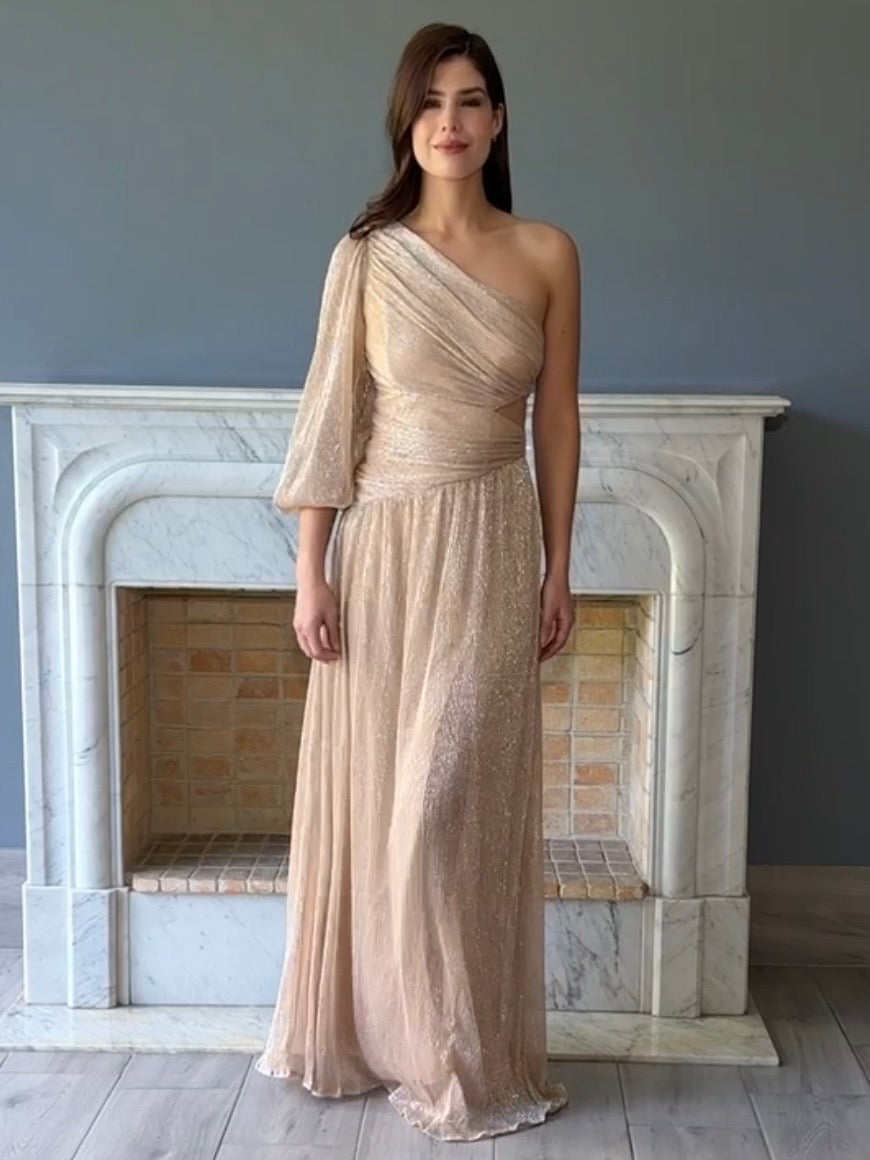 VESTIDO DORADO 22507