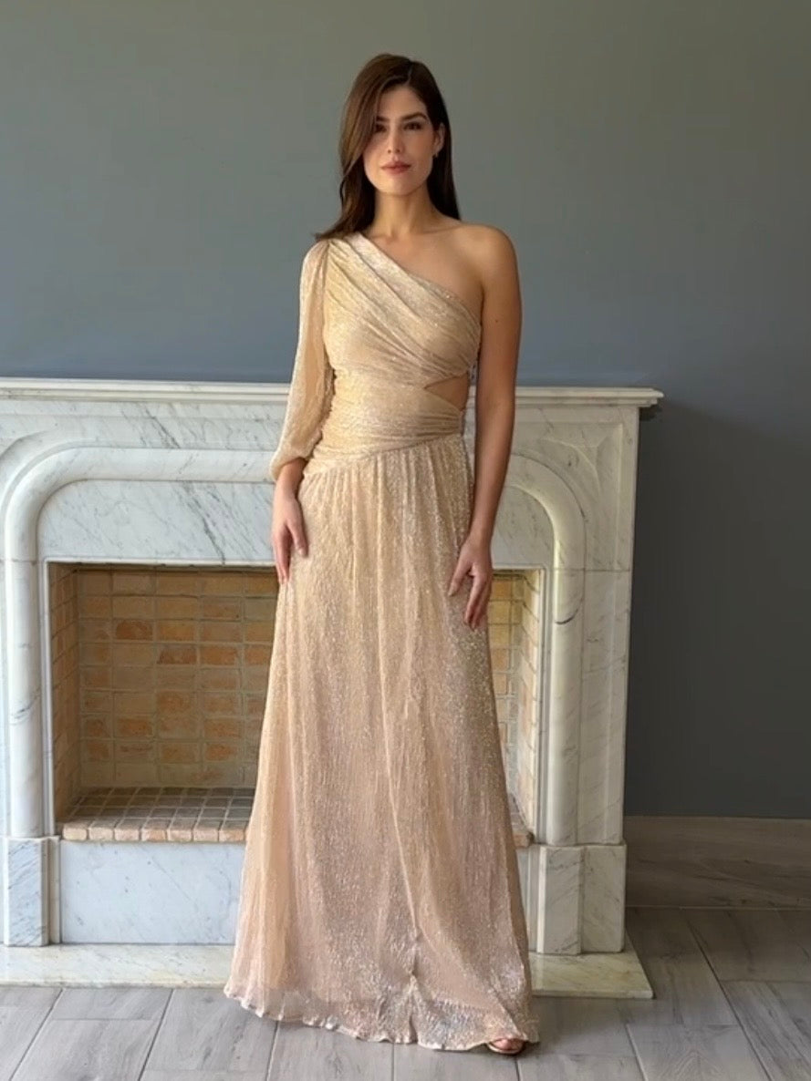 VESTIDO DORADO 22507