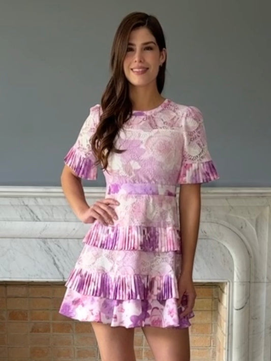 VESTIDO CORTO MORADO LD5321