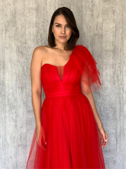 VESTIDO ROJO 7602