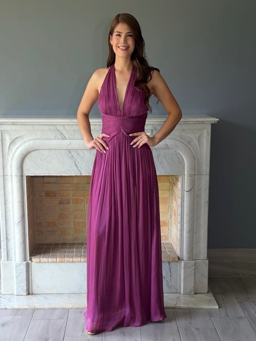 VESTIDO LARGO MORADO 25175