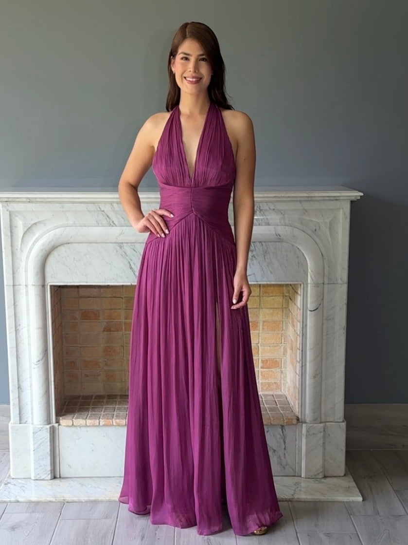 VESTIDO LARGO MORADO 25175
