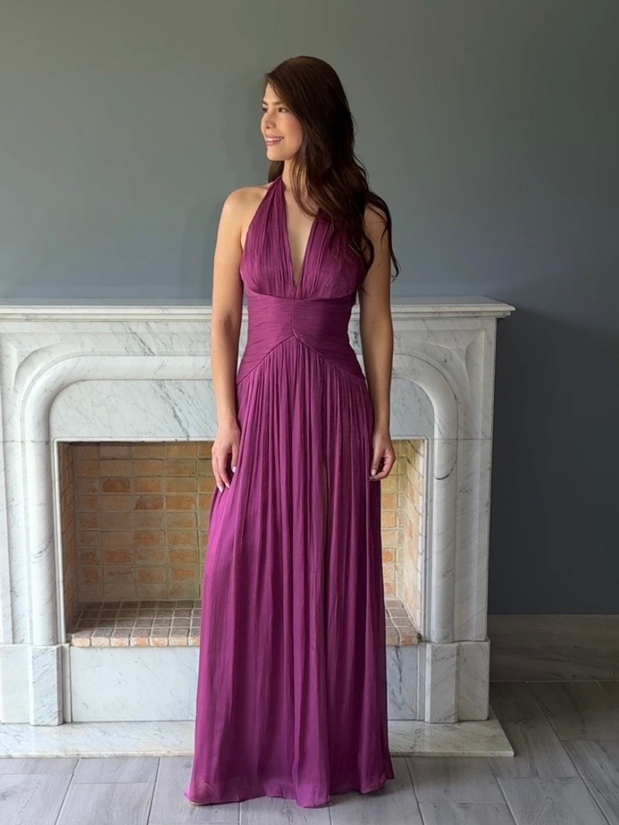 VESTIDO LARGO MORADO 25175
