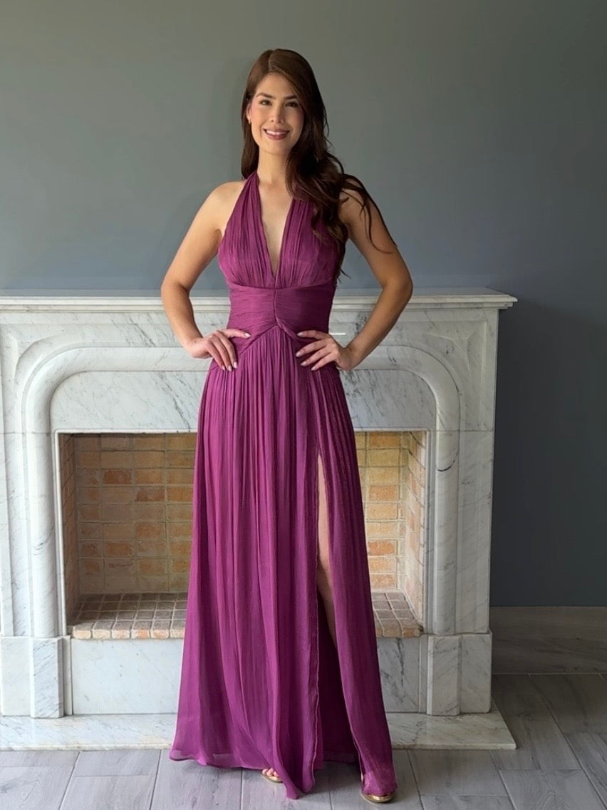 VESTIDO LARGO MORADO 25175