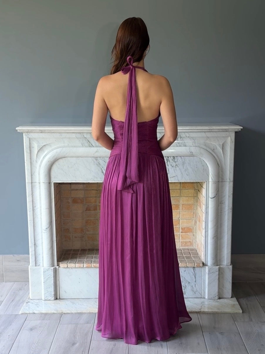 VESTIDO LARGO MORADO 25175