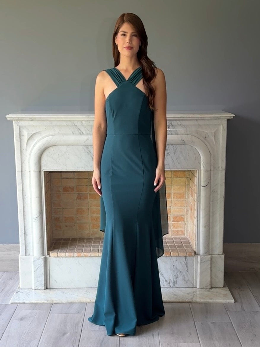 VESTIDO LARGO VERDE25181
