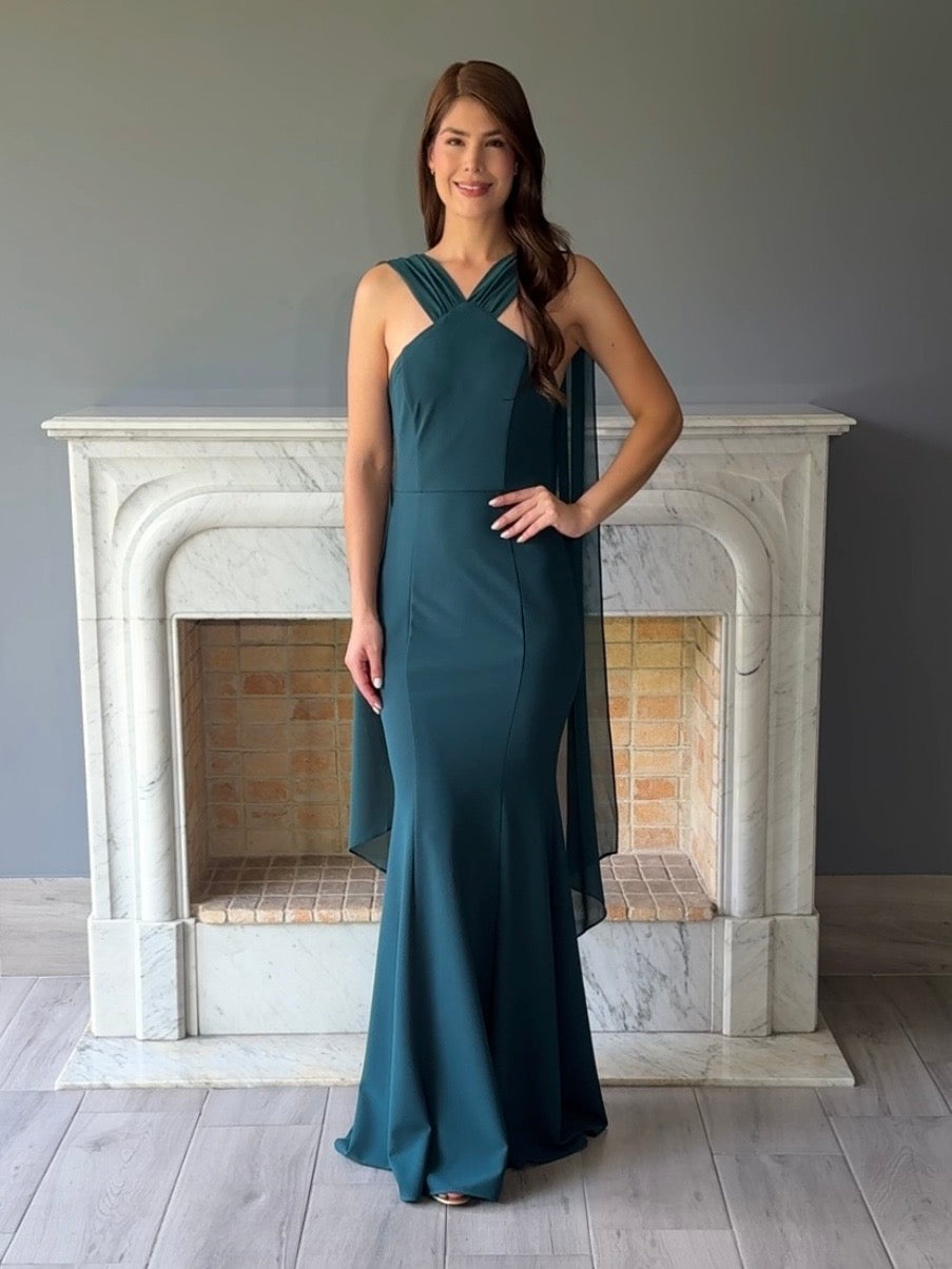 VESTIDO LARGO VERDE25181