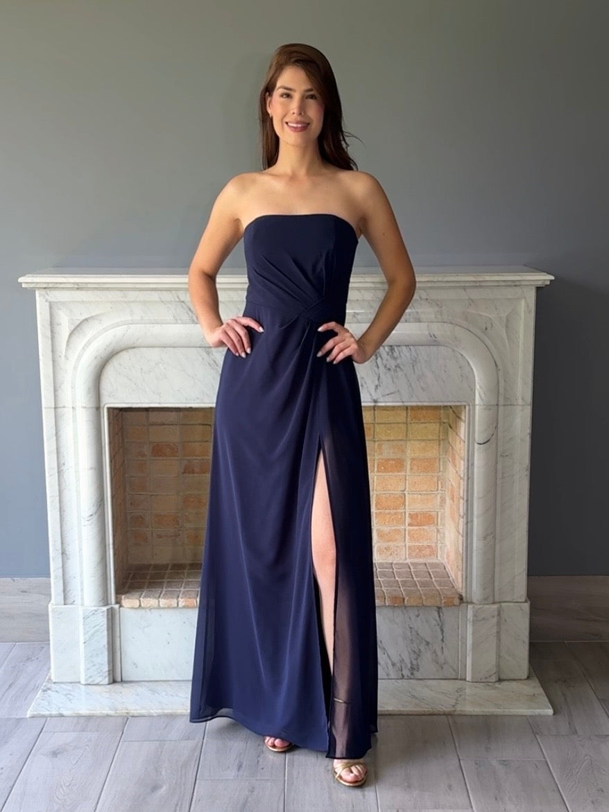VESTIDO LARGO AZUL 3090