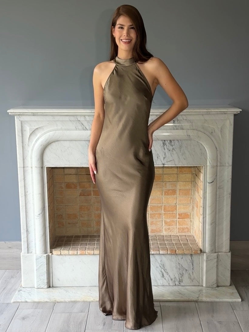 VESTIDO LARGO VERDE N2330