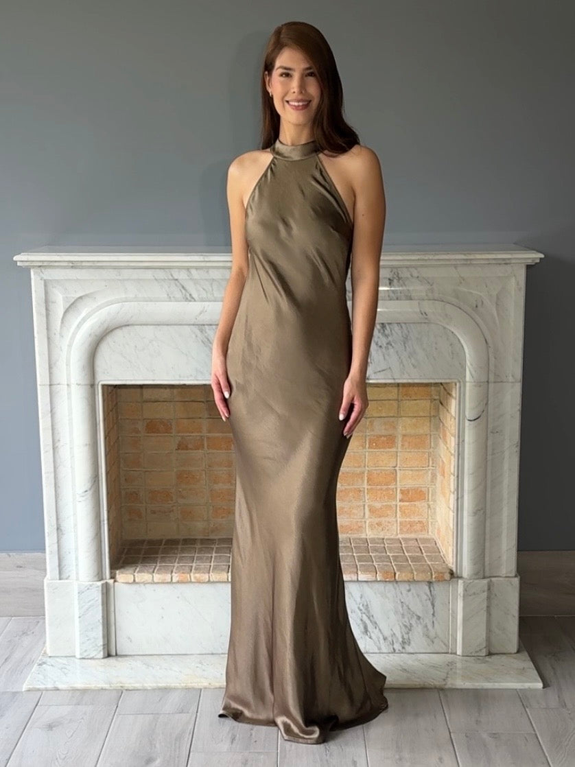 VESTIDO LARGO VERDE N2330