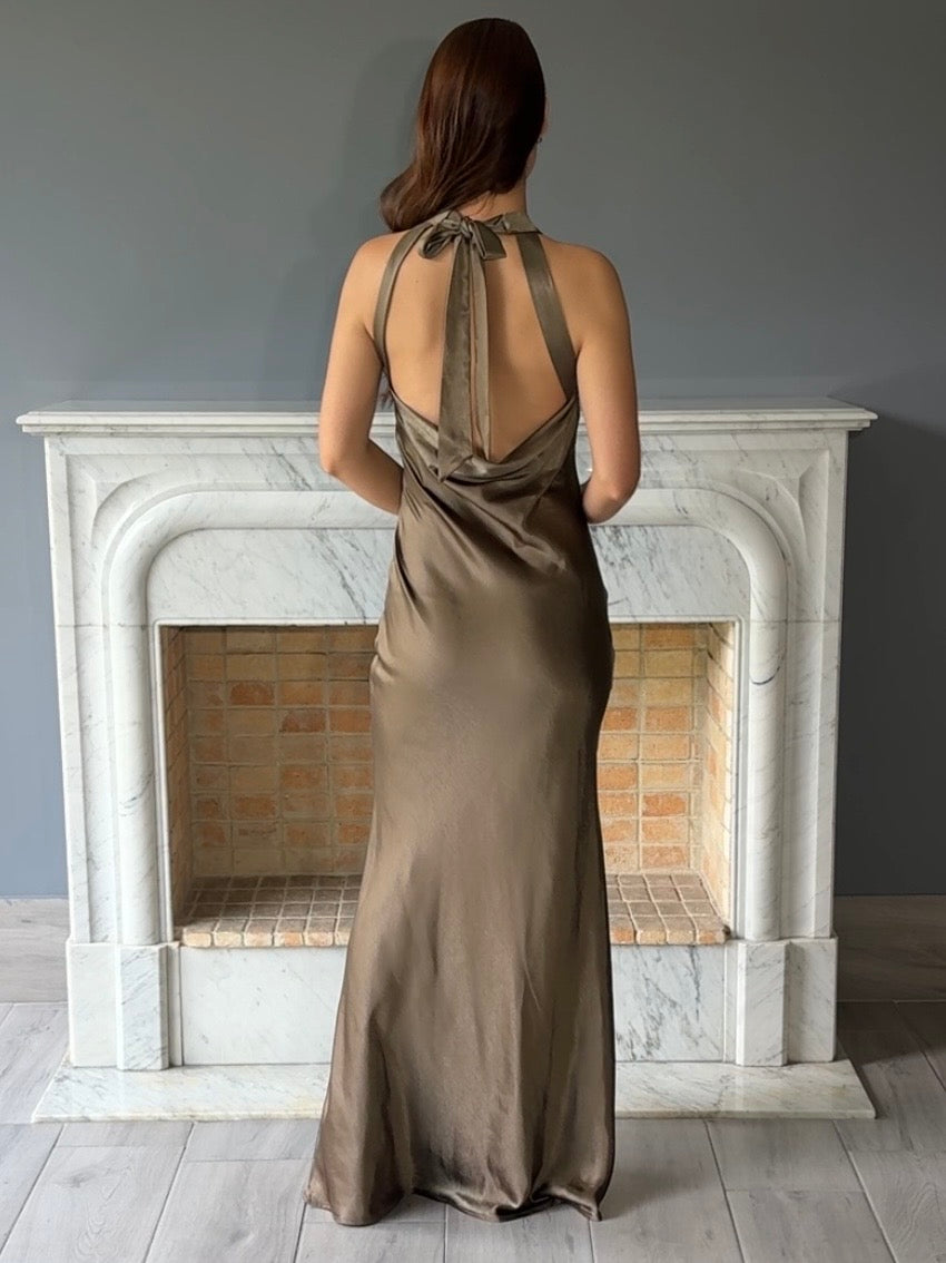 VESTIDO LARGO VERDE N2330