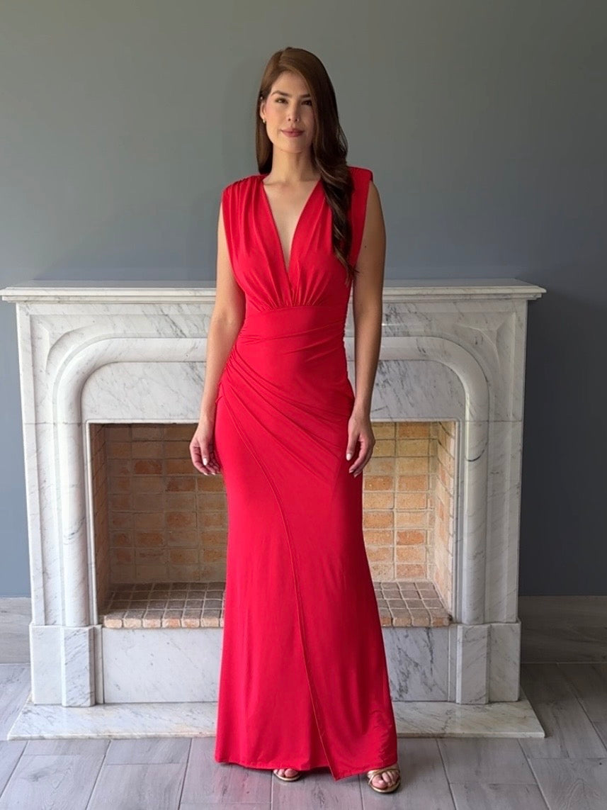 VESTIDO ROJO C6919