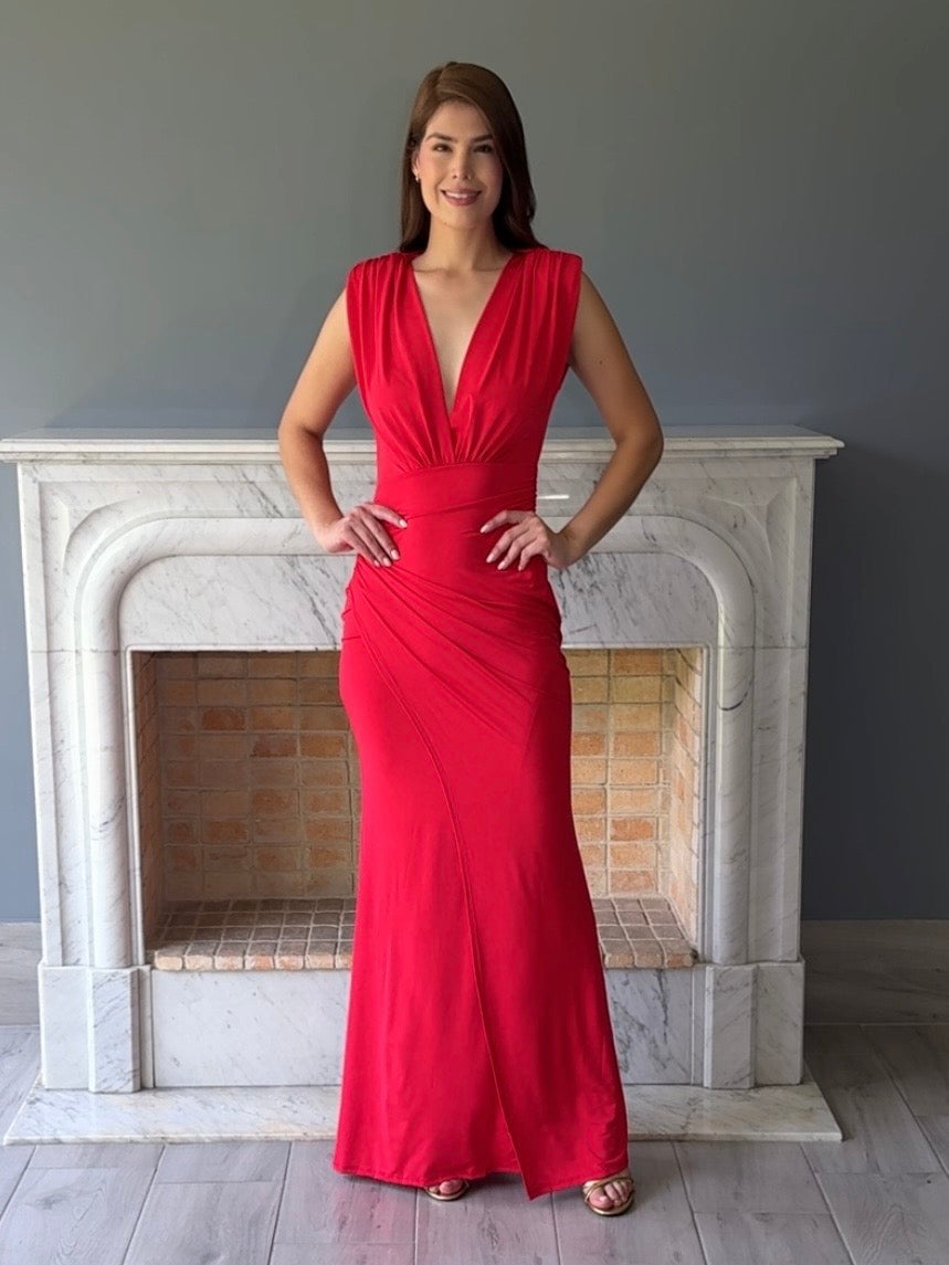 VESTIDO ROJO C6919