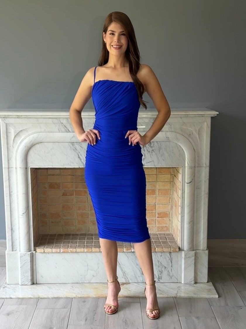 VESTIDO MIDI AZUL C4269