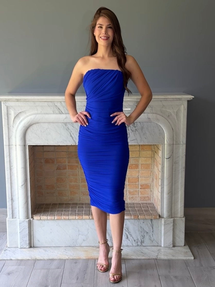 VESTIDO MIDI AZUL C4269