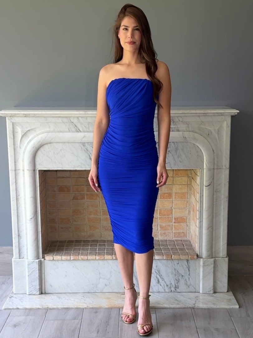 VESTIDO MIDI AZUL C4269