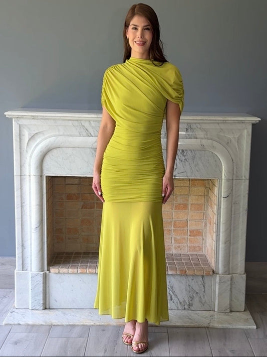 VESTIDO LARGO VERDE 12695