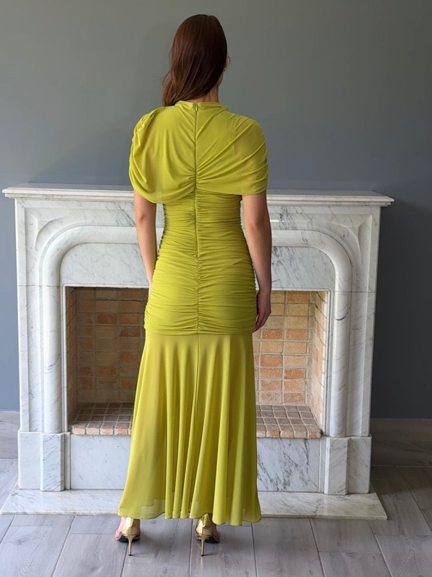 VESTIDO LARGO VERDE 12695