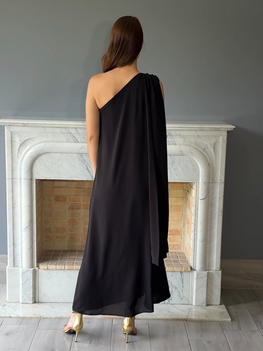 VESTIDO LARGO NEGRO D9343