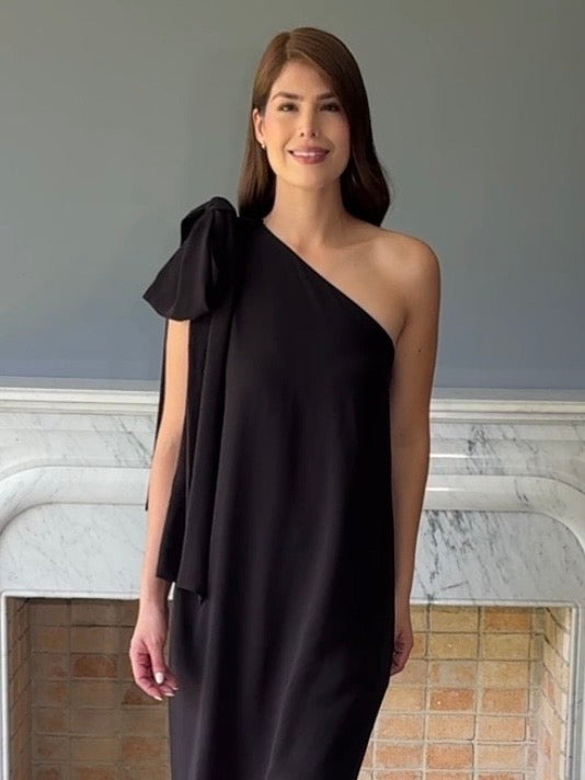 VESTIDO LARGO NEGRO D9343