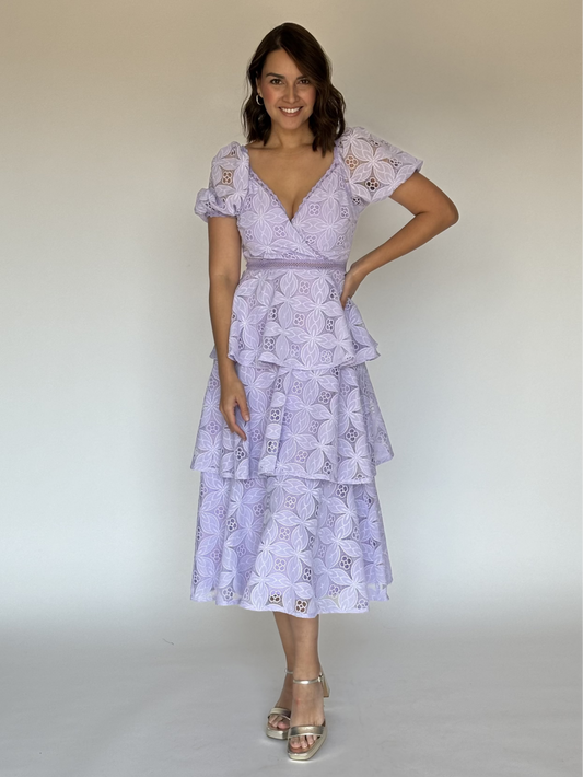 VESTIDO MIDI LILA 13984