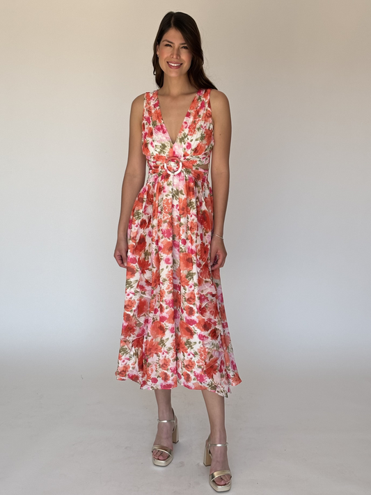 VESTIDO MIDI FLORAL DR2127