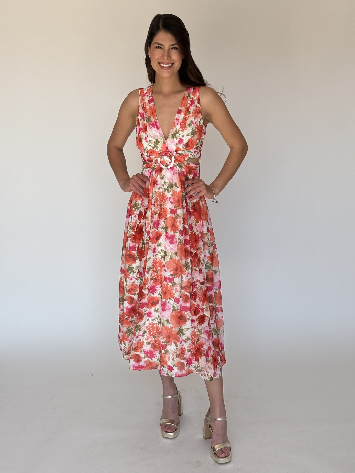 VESTIDO MIDI FLORAL DR2127