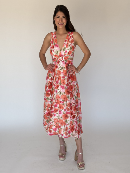 VESTIDO MIDI FLORAL DR2127