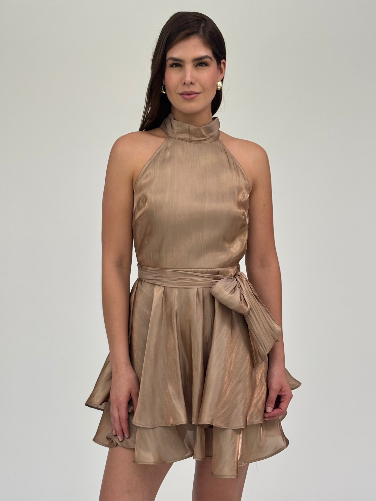 VESTIDO BEIGE 	33032