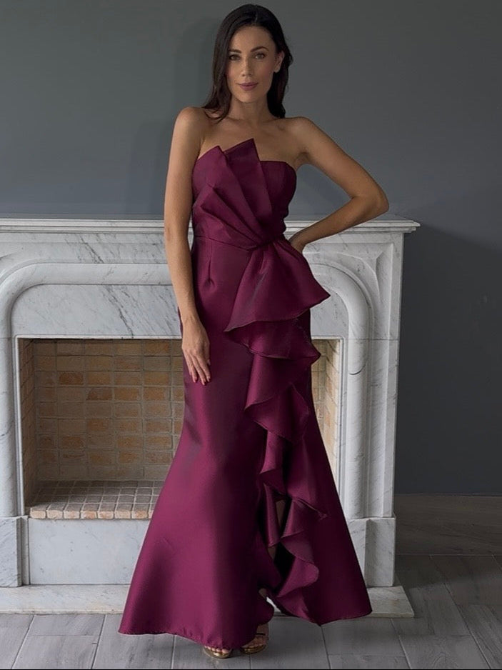 VESTIDO LARGO MORADO 22533